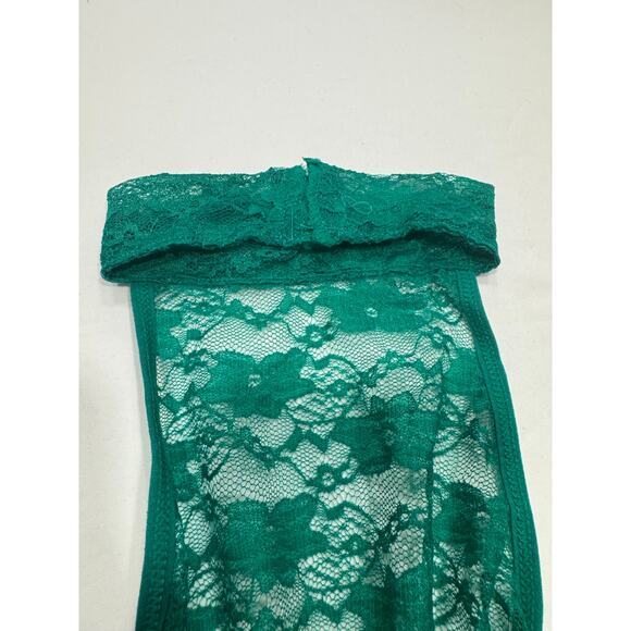 NEW Frederick's Of Hollywood Margarita Floral Lace Halter Teddy Size S Green NWT - Picture 8 of 9